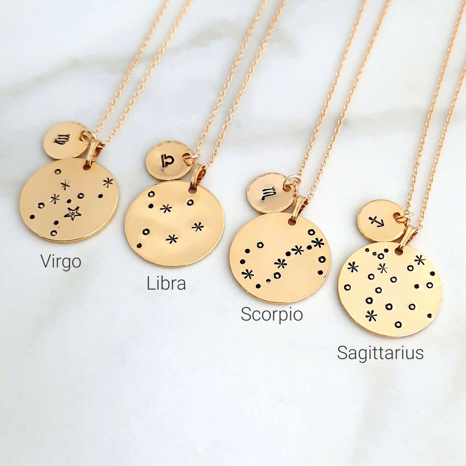 Soul Scribe Jewellery | Zodiac Constellation Necklace Gold