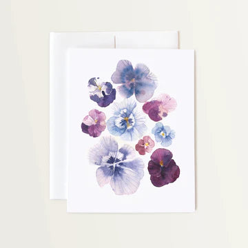 Emilie Simpson Art and Design | Purple Pansies Card
