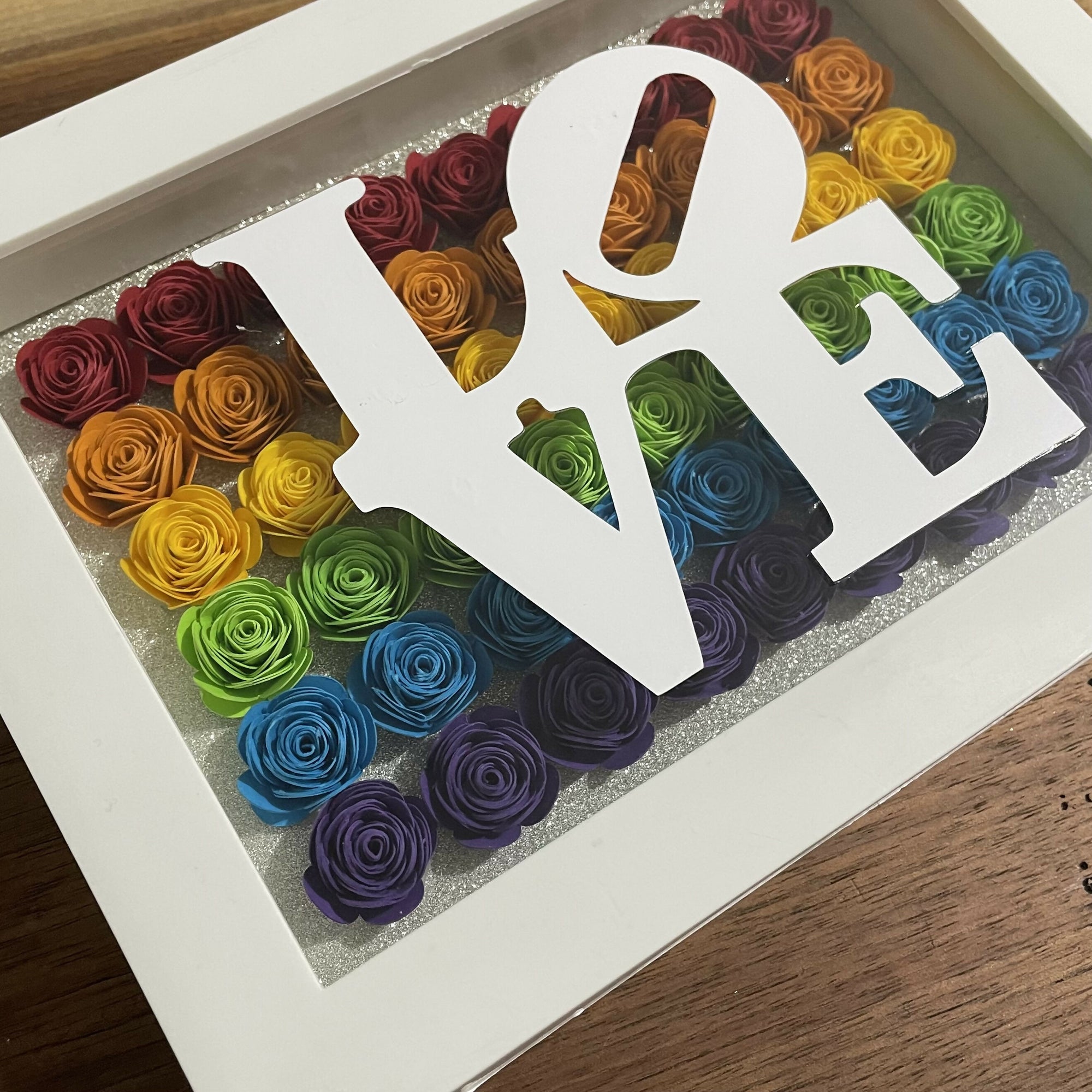 Glitter Designs Studio | PRIDE LOVE (Floral Shadowbox)