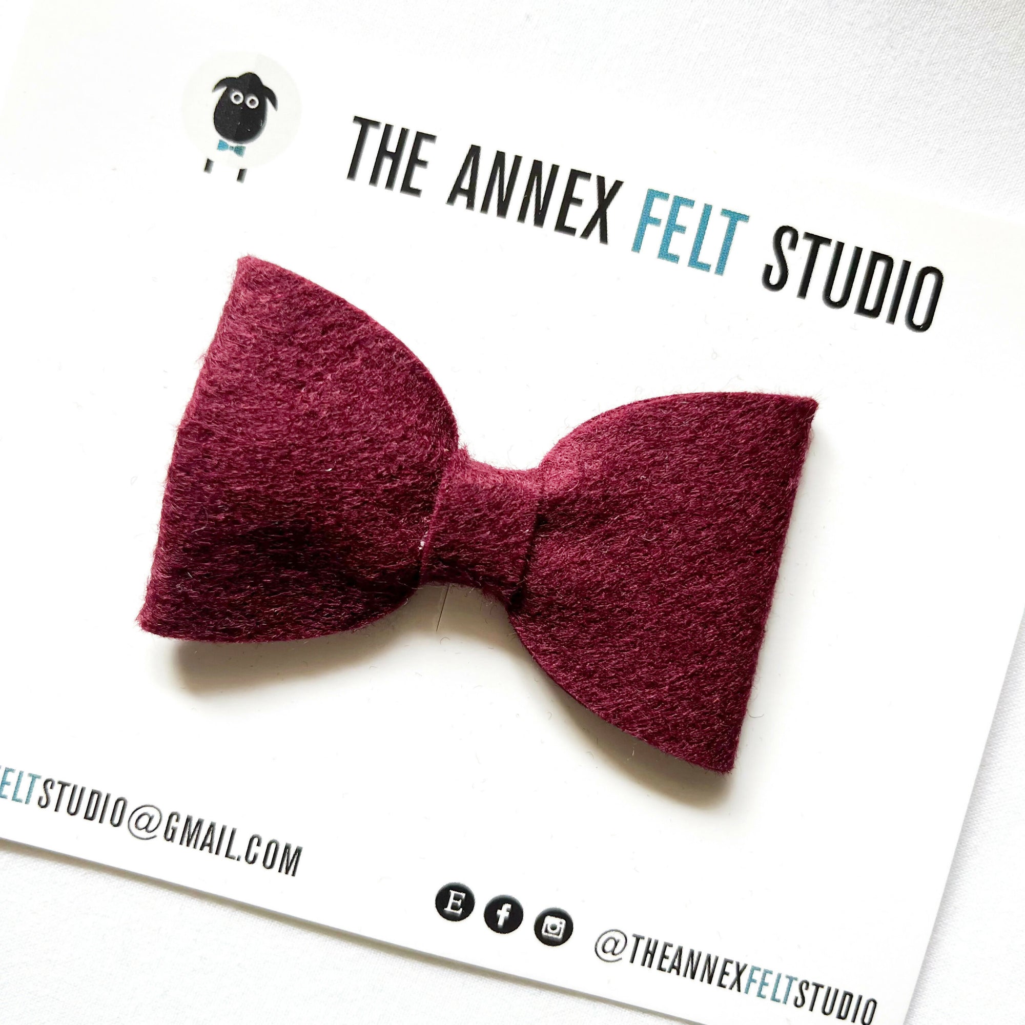 The Annex Felt Studio | Felt Clip-On Bow Tie