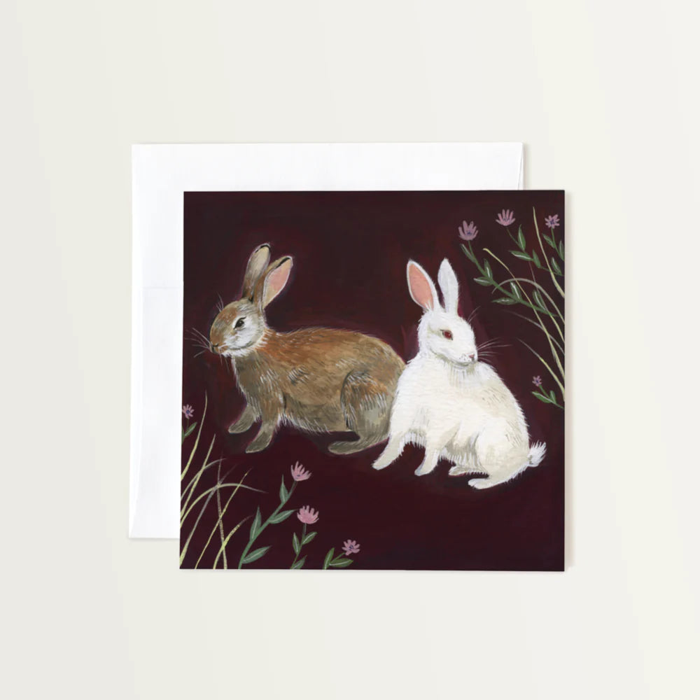 Emilie Simpson Art and Design | Evening Rabbits Card