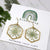 BubblePop | Handmade hexagon resin earrings with Queen Anne's lace