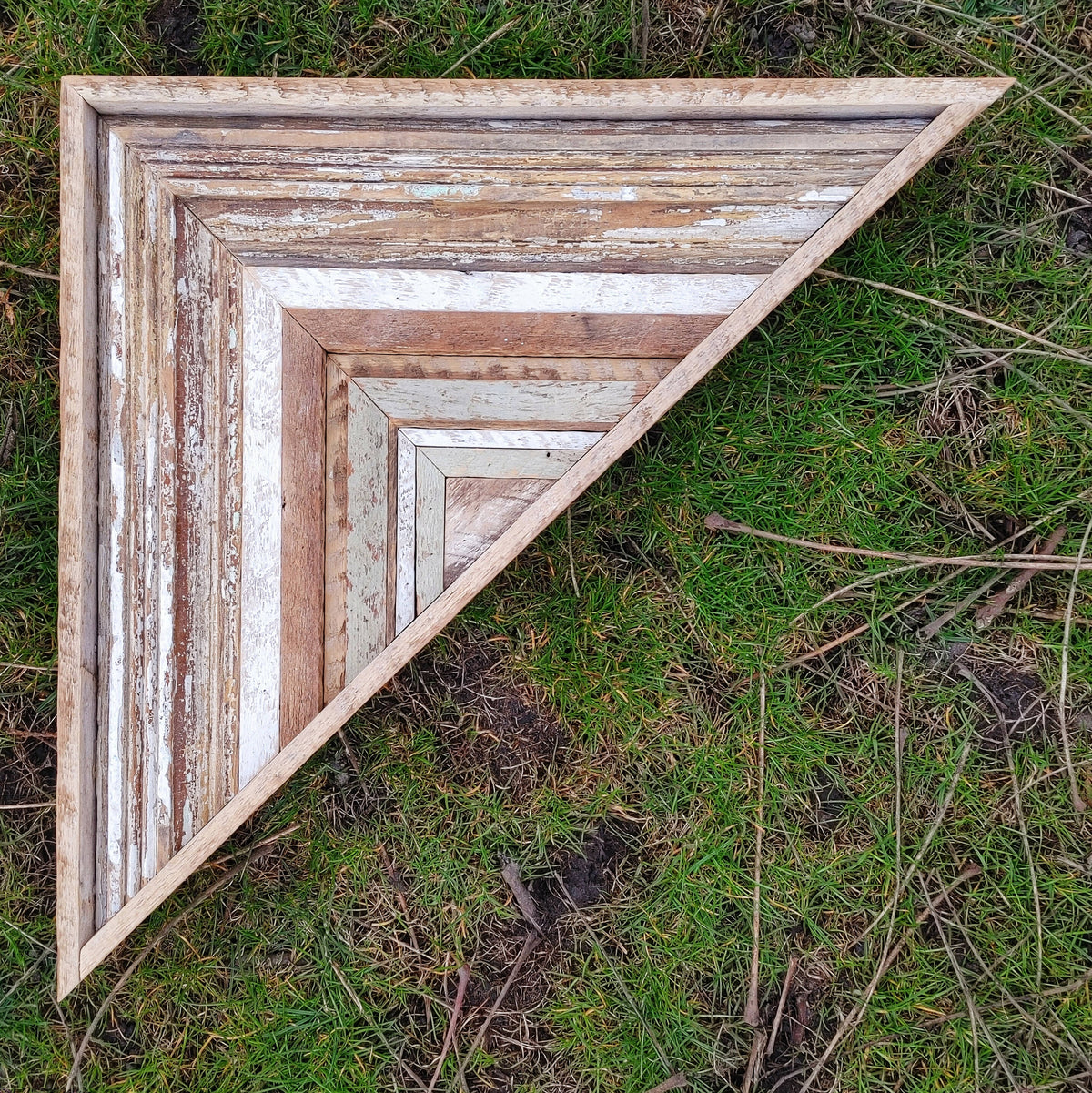 The Salvage Life | Trim &amp; Lath Triangle - Mint Green &amp; Natural