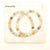 White Lotus Gems | 6mm Gemstone Bracelets with 18kt Gold Plated Hexagon