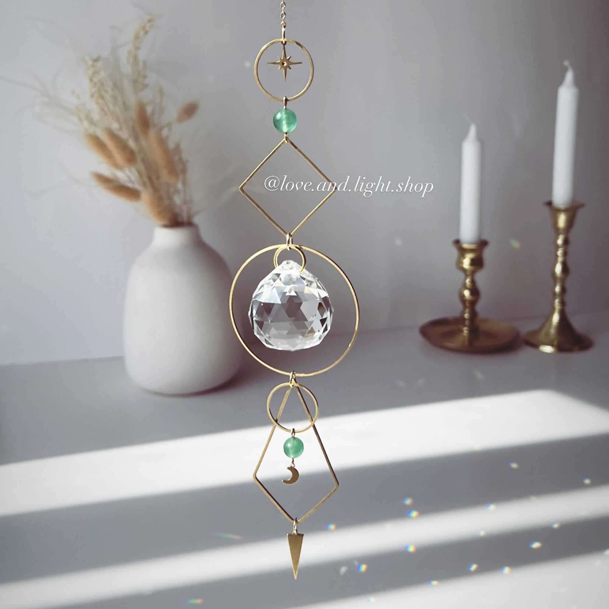 Love + Light | PHOEBE Celestial Suncatcher + Aventurine beads