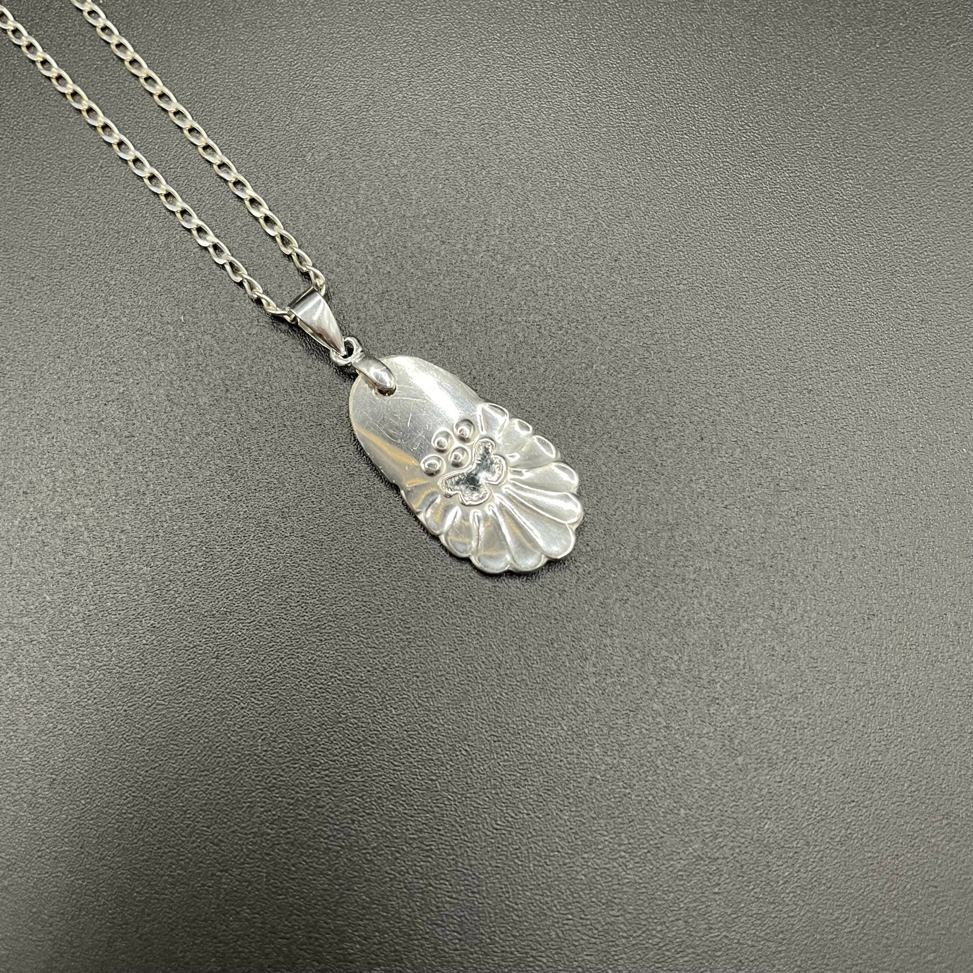 Repurposing By Glenna | Silver Spoon Butterfly Pendant on 16" Sterling Silver Chain