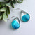 BubblePop | Handmade resin earrings with vibrant blue Hydrangea petals