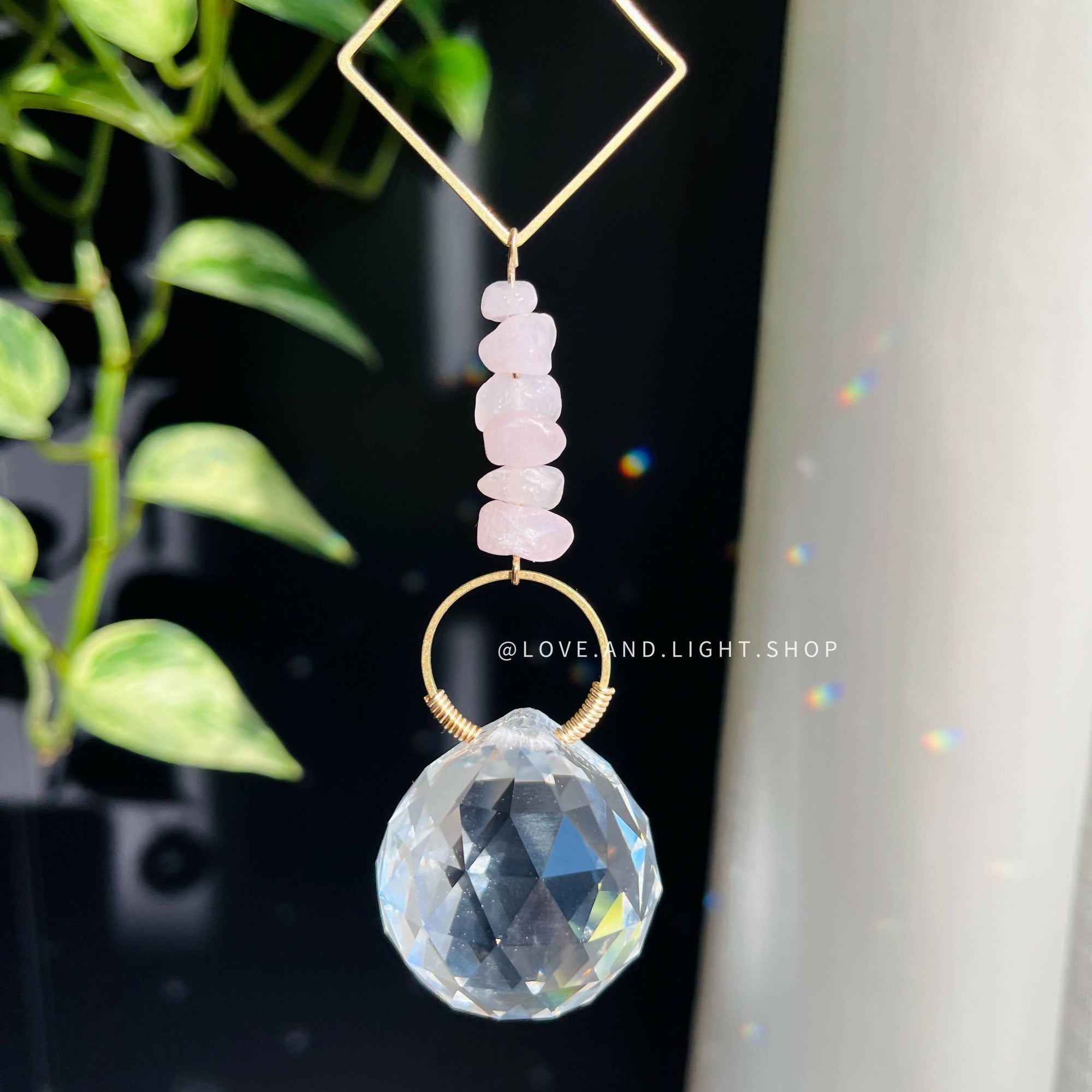 Love + Light | Rose Quartz Suncatcher