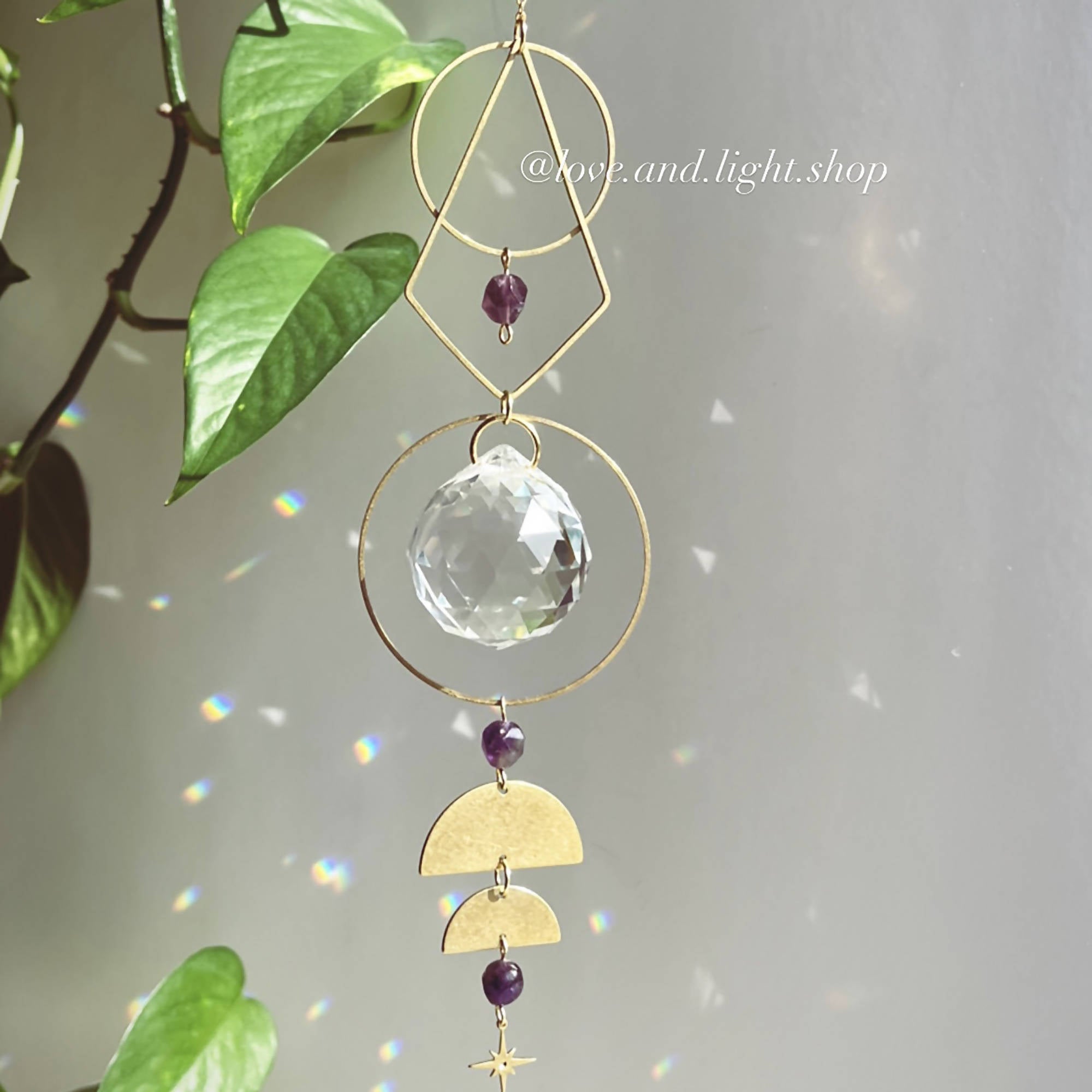 Love + Light | ESTELLA Celestial Suncatcher + Amethyst beads
