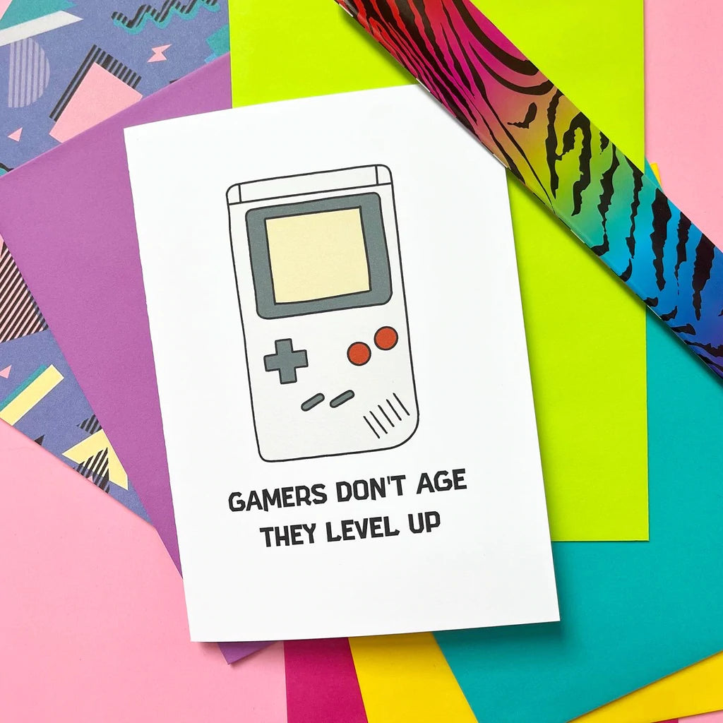 Splendid Greetings | Punny Cards | Gamers Don't Age They Level Up