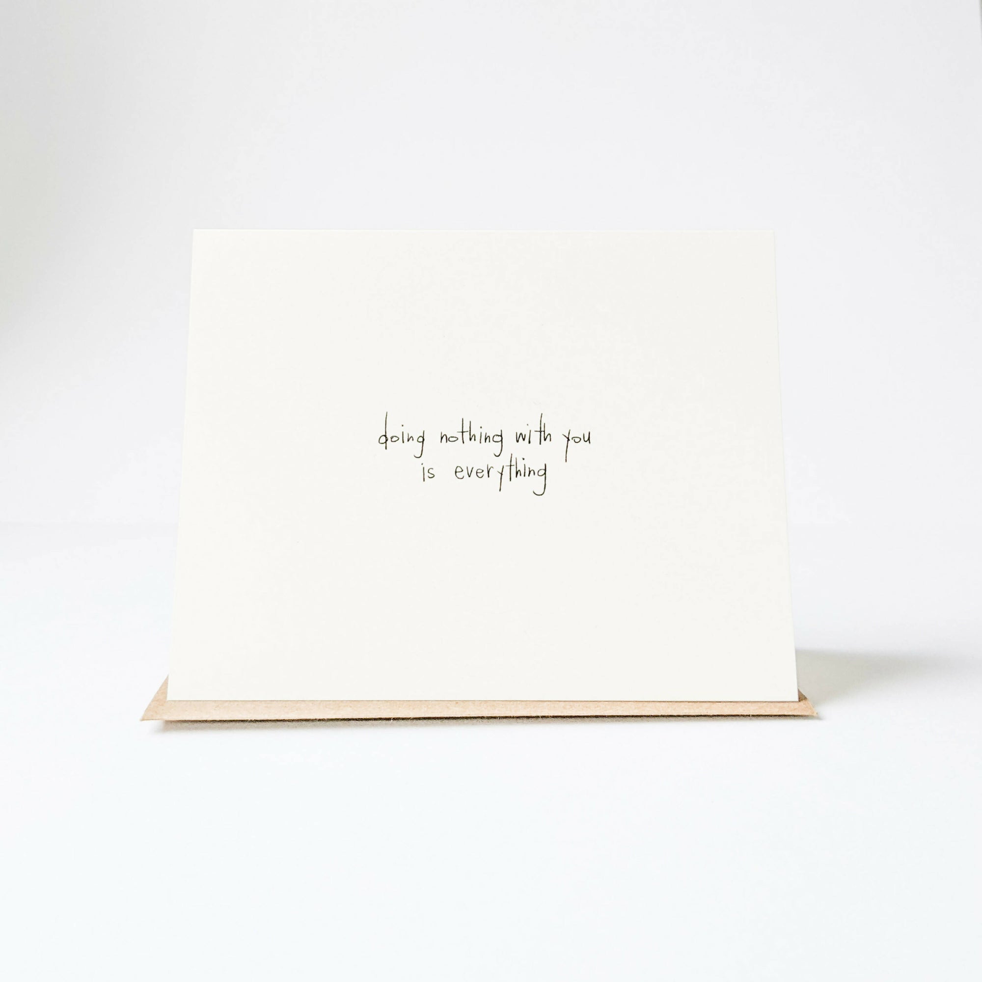 Under the Stairs Paper Co. | Doing Nothing Card