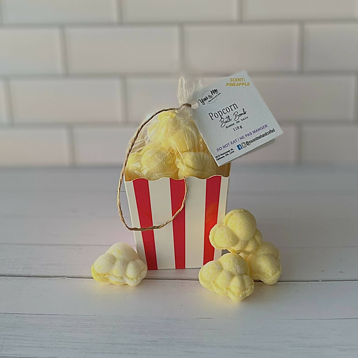 You and Me Handcrafted | Popcorn Bath Bomb