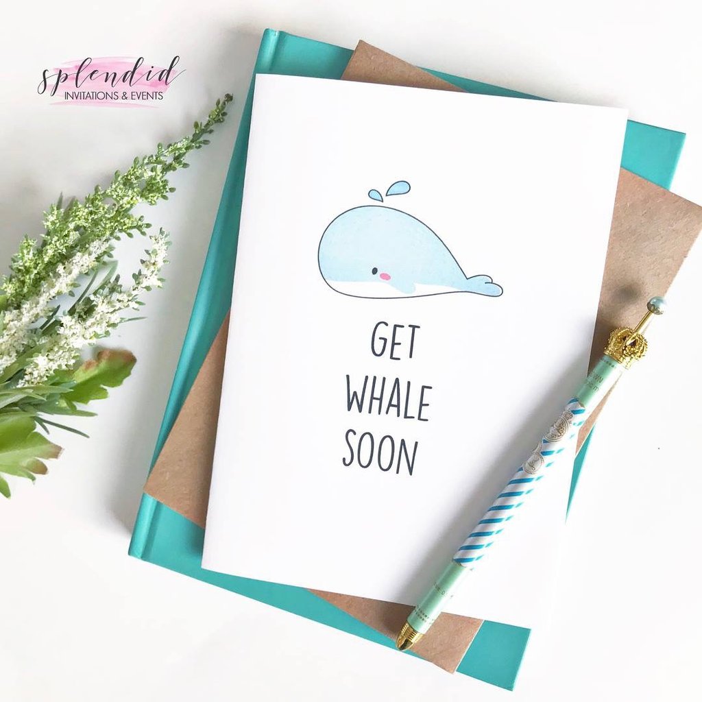 Splendid Greetings | Punny Cards | Get Whale Soon