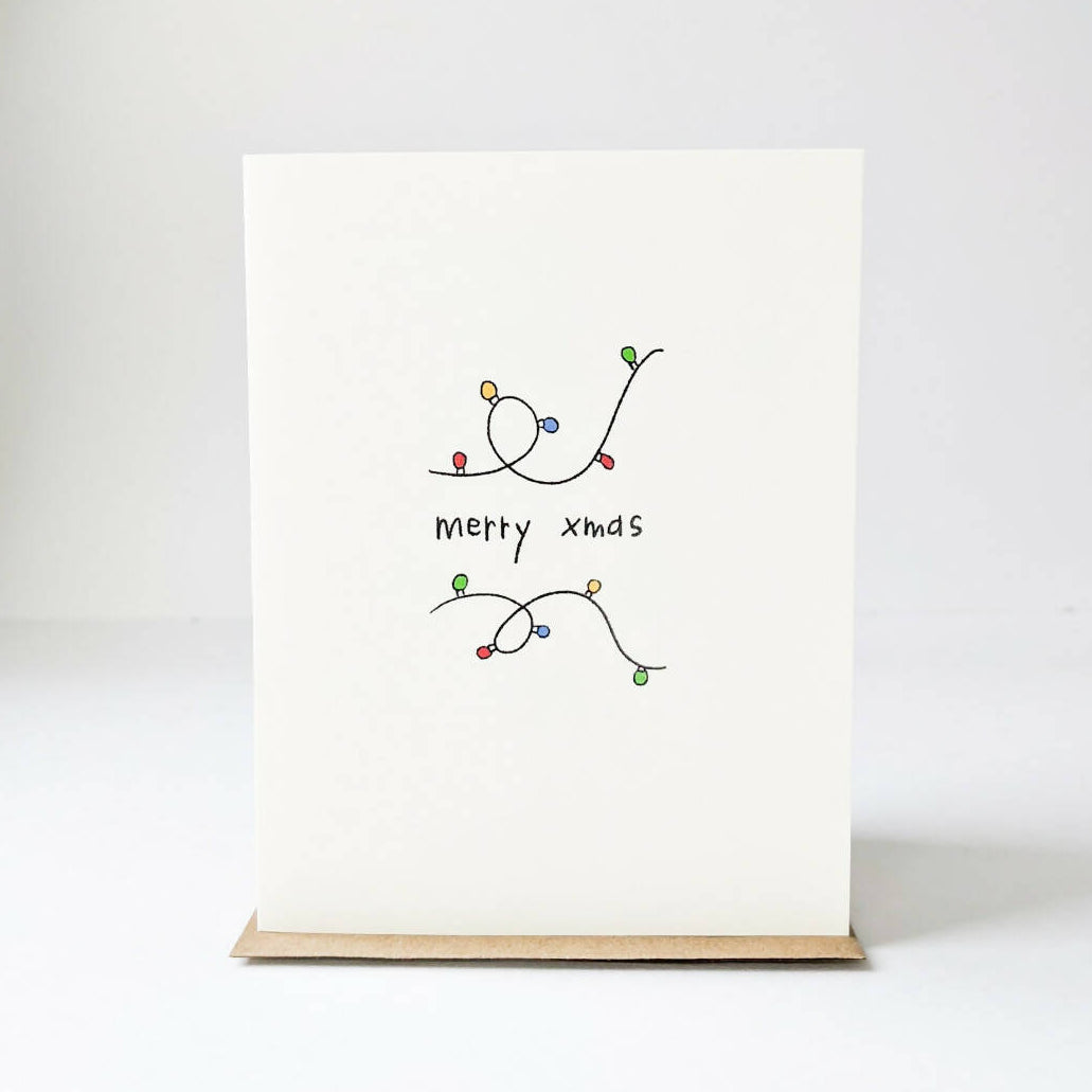 Under the Stairs Paper Co. | XMAS LIGHTS CARD