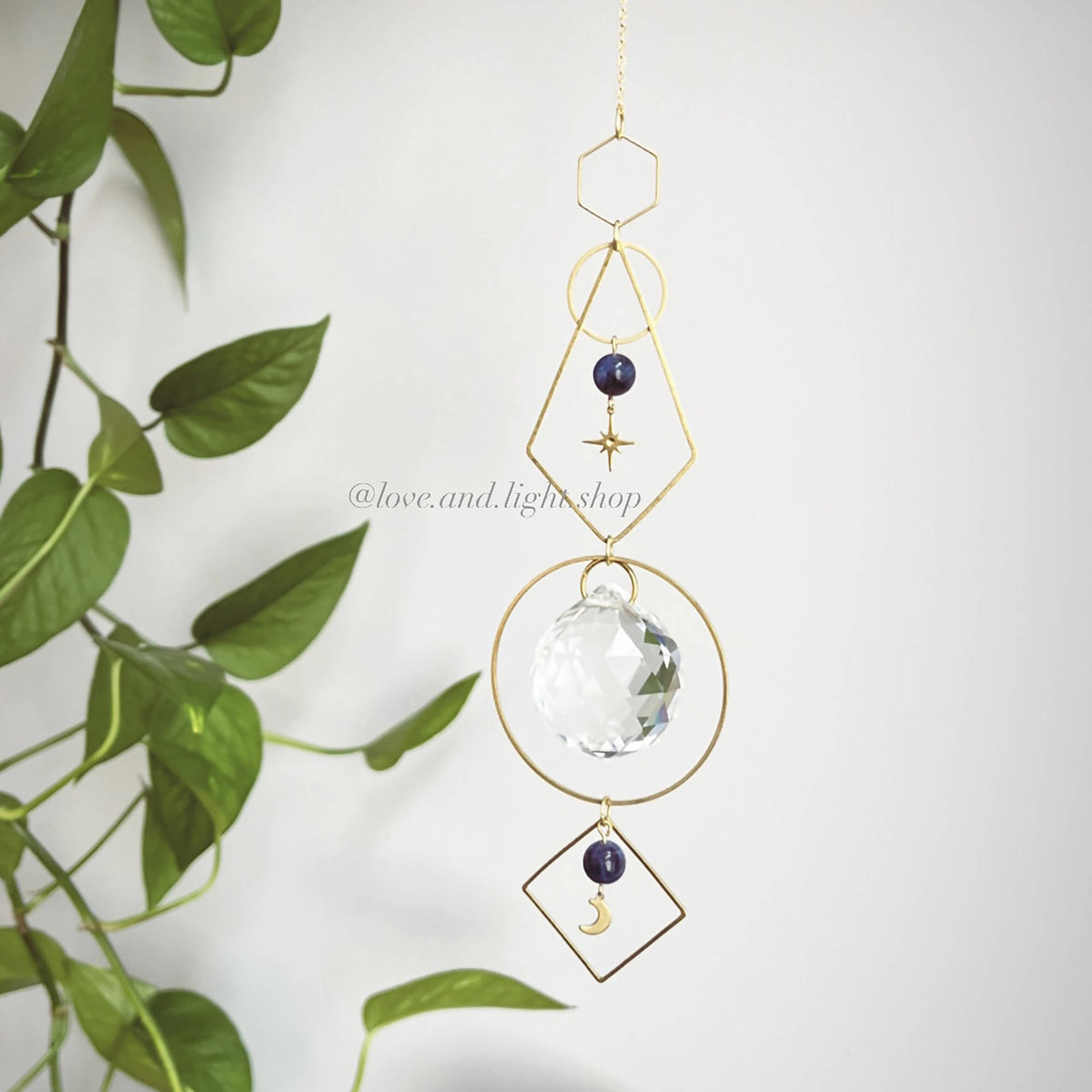 Love + Light | VESPER Celestial Suncatcher + Sodalite beads