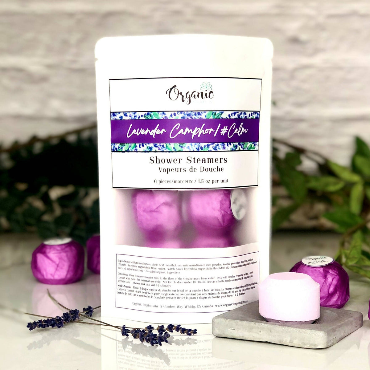 Organic Inspirations | Shower Steamers Lavender Camphor