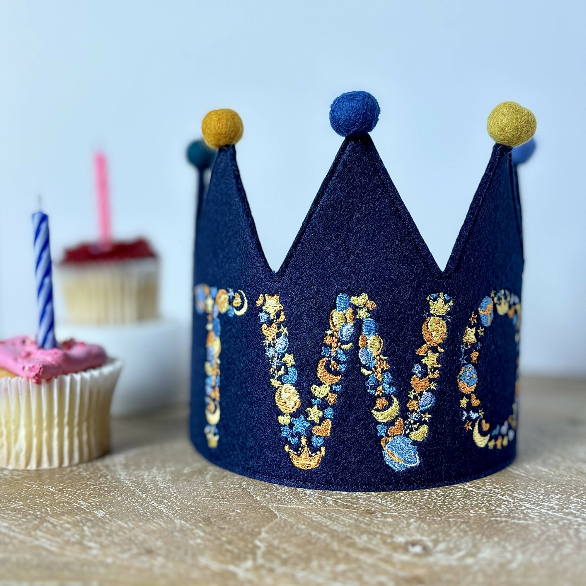 Little Sprout By Sarah | Navy Second Birthday Crown