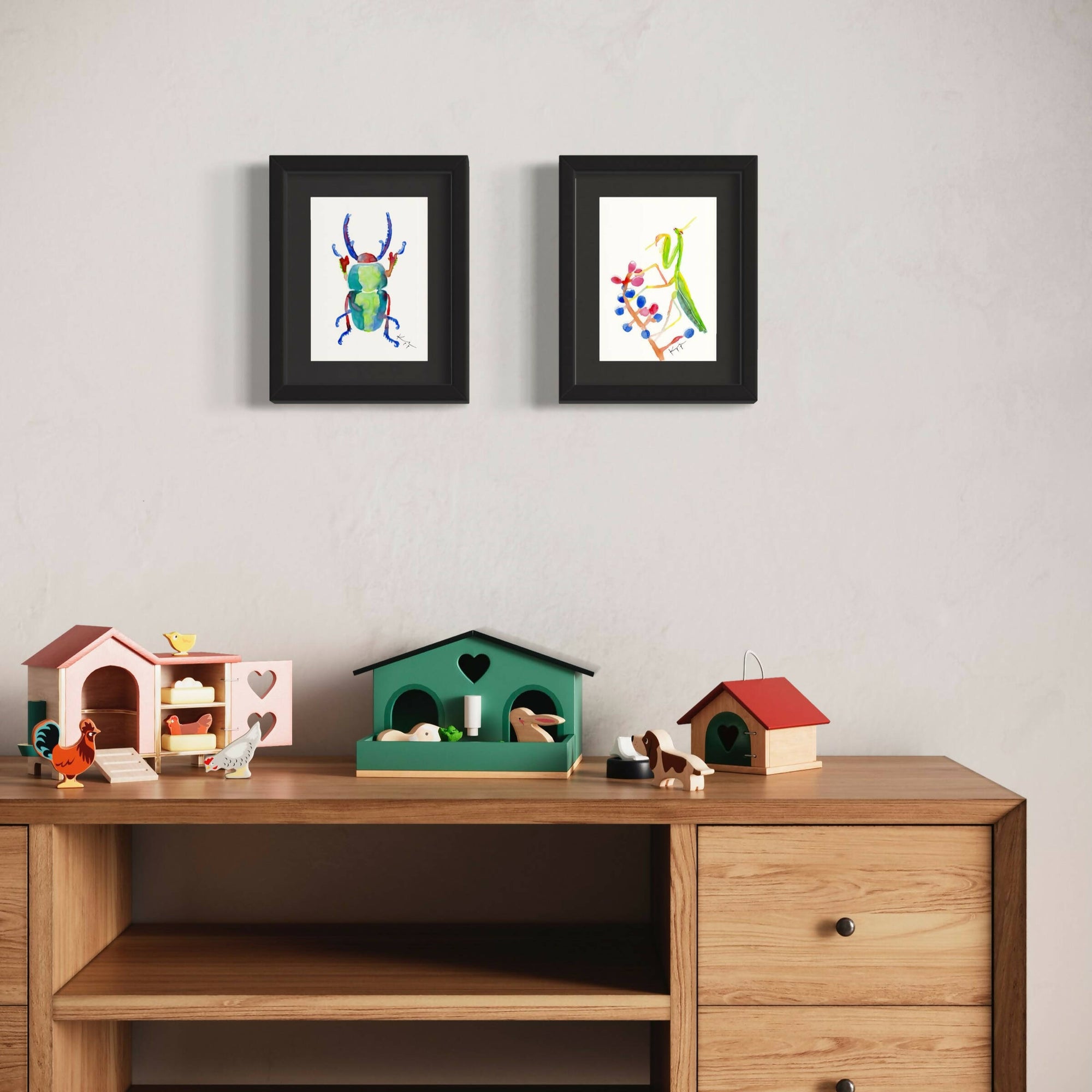 Kari Pop Art | Green Beetle Print
