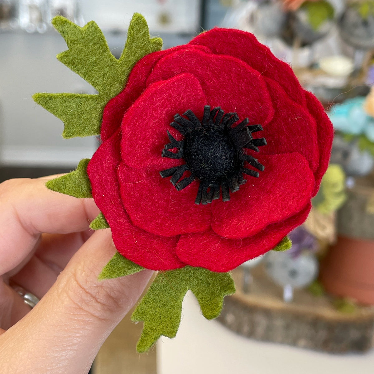 Eleanor Rosa Felt | Poppy Pin