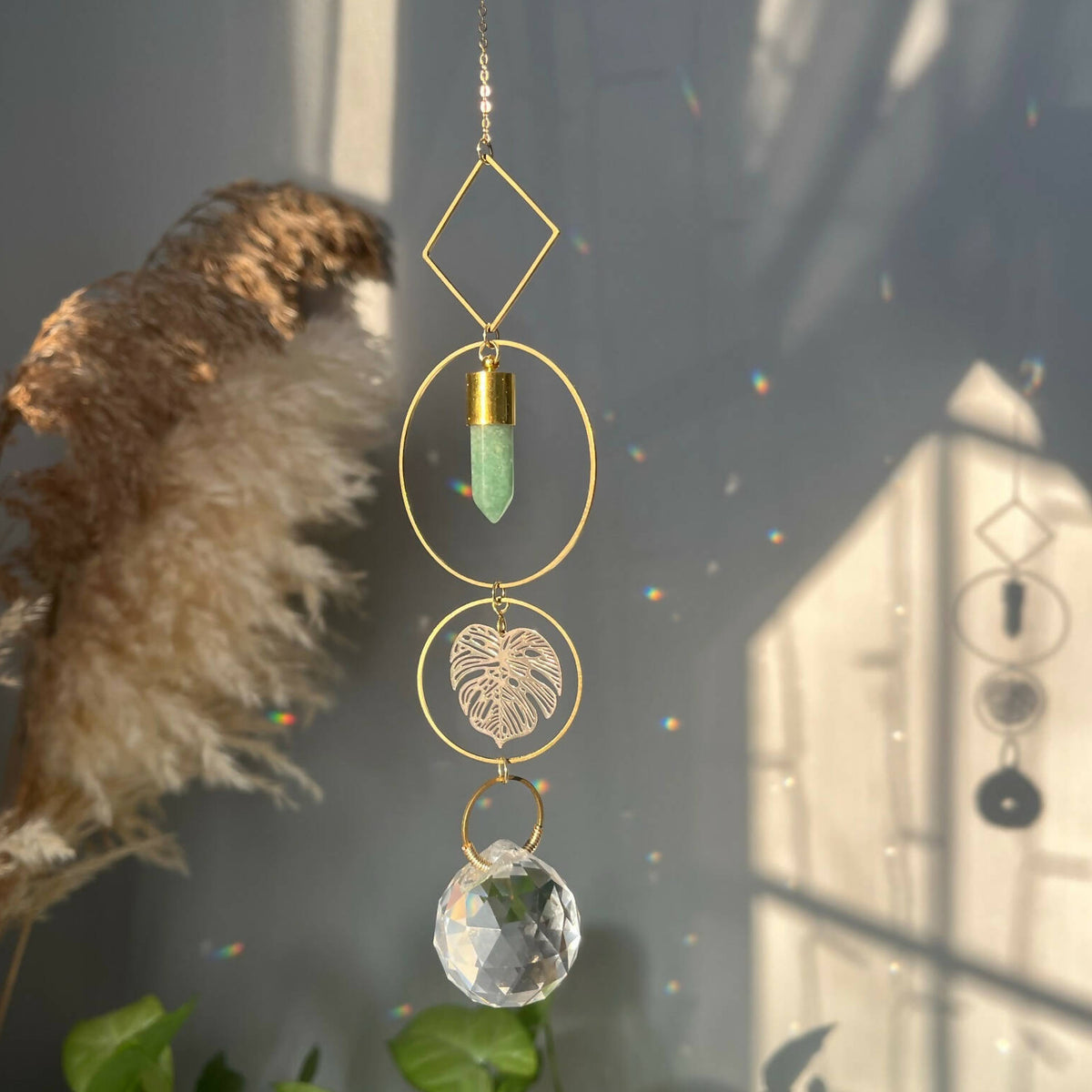 Love + Light | Monstera + Aventurine Suncatcher