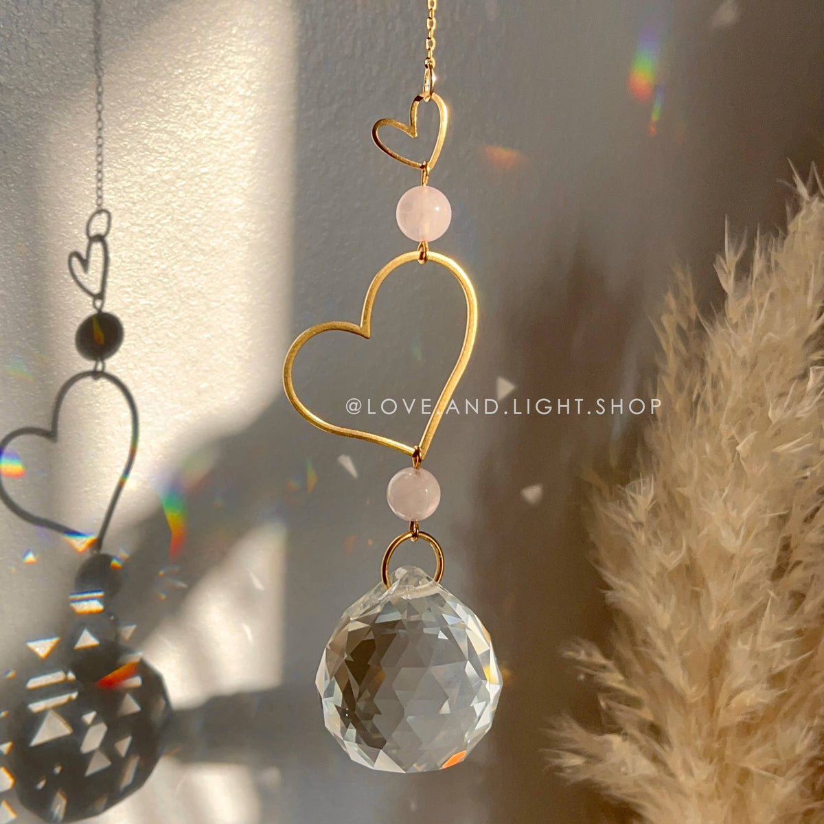 Love + Light | Sweetheart Suncatcher + Rose Quartz