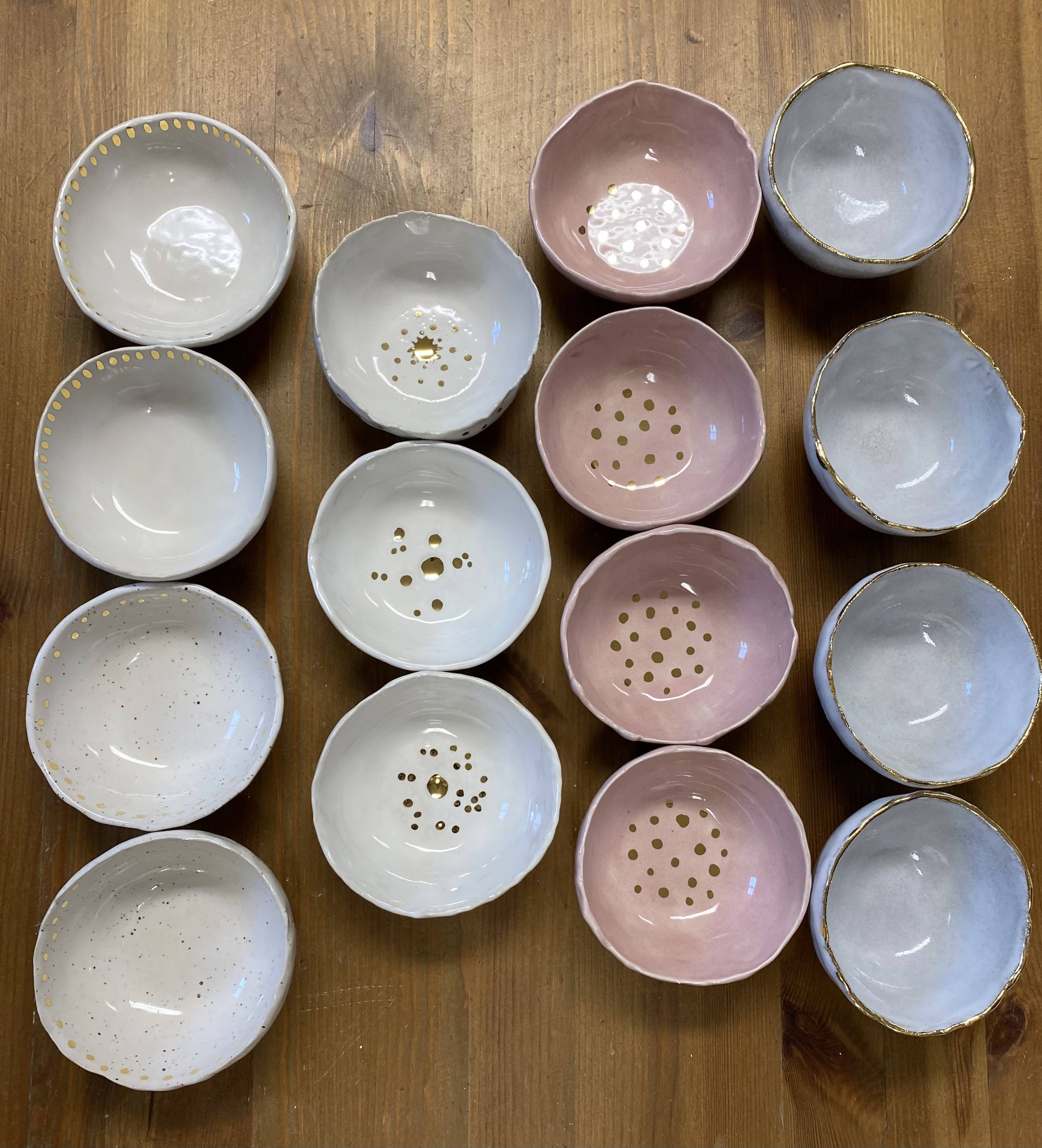 Amor Ceramics | Trinket Dishes decorated with gold | 142-0048
