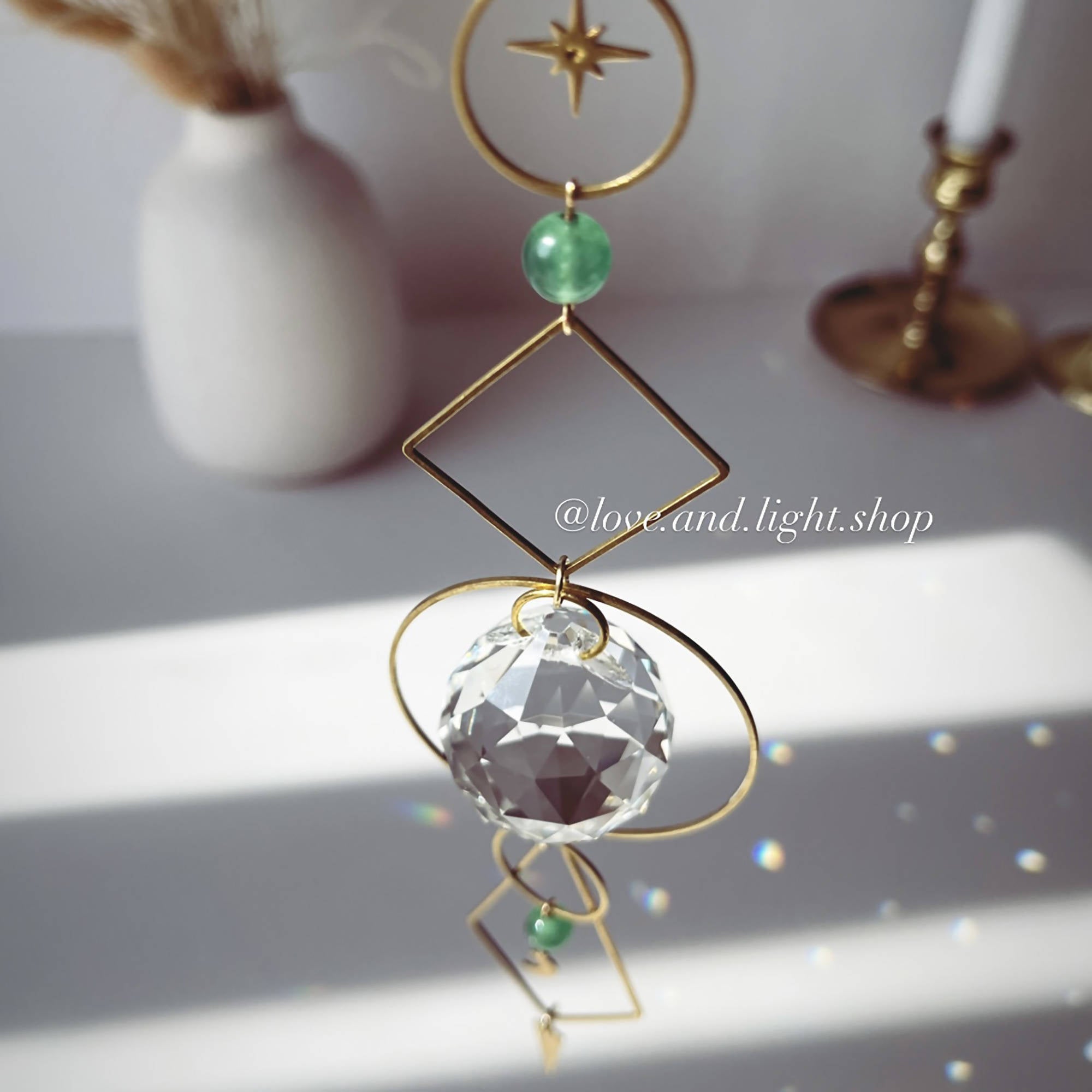 Love + Light | PHOEBE Celestial Suncatcher + Aventurine beads