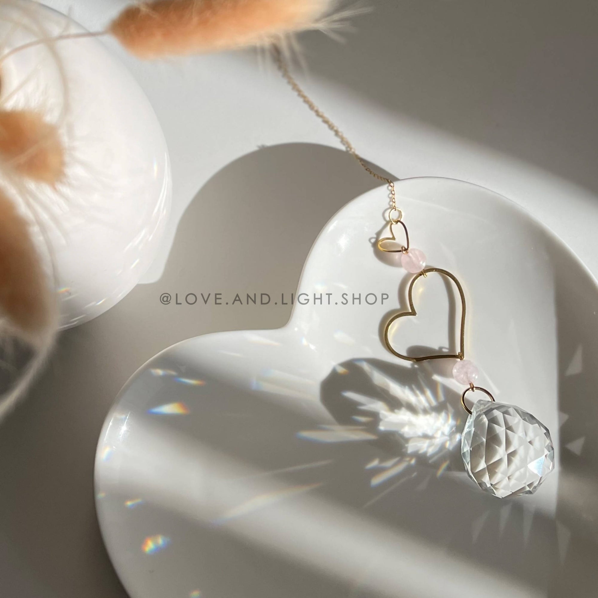 Love + Light | Sweetheart Suncatcher + Rose Quartz